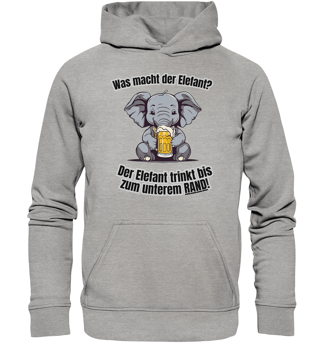 Was macht der Elefant? - Basic Unisex Hoodie - BlazeShirtz