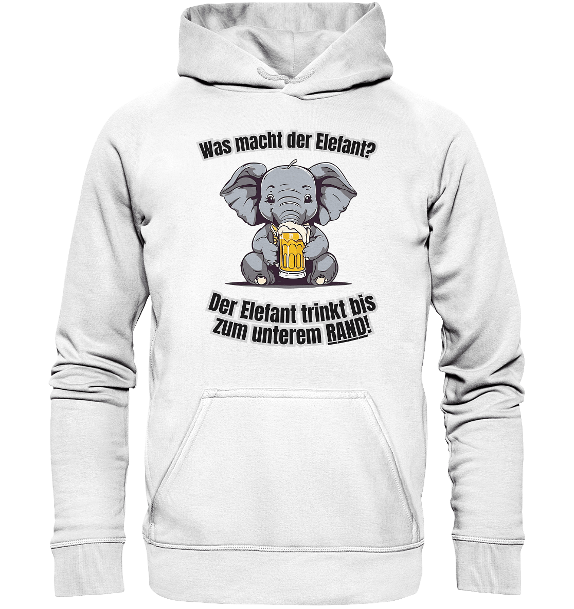 Was macht der Elefant? - Basic Unisex Hoodie - BlazeShirtz