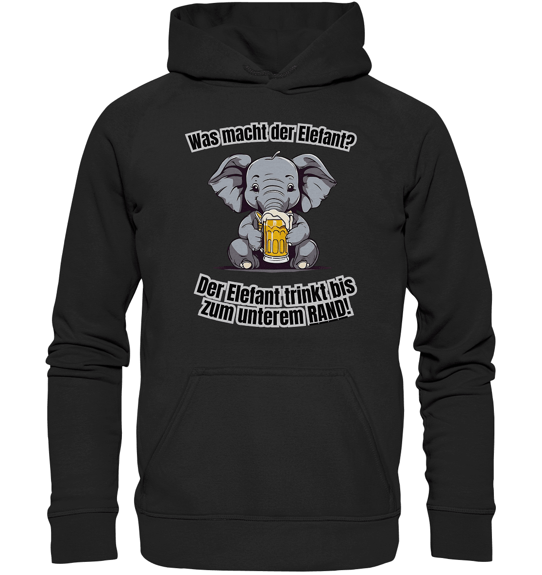 Was macht der Elefant? - Basic Unisex Hoodie - BlazeShirtz