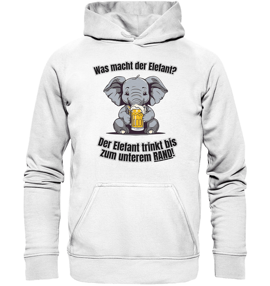 Was macht der Elefant? - Basic Unisex Hoodie - BlazeShirtz
